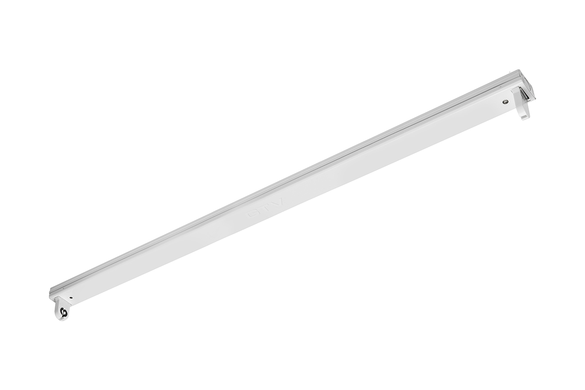 Beams and linear luminaires for T8 LED lamps